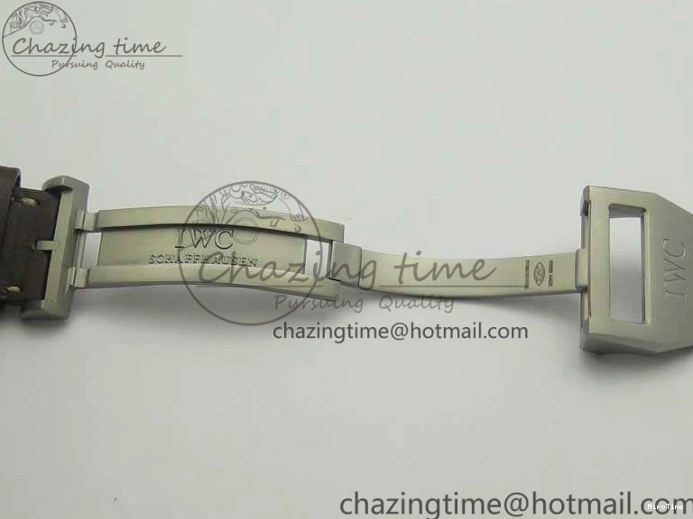 MIROTIME 0306 Big Pilot IW501004 Titanium ZF 1:1 Best Edition Black Dial On Brown Leather Strap A ZeroBulk 7212